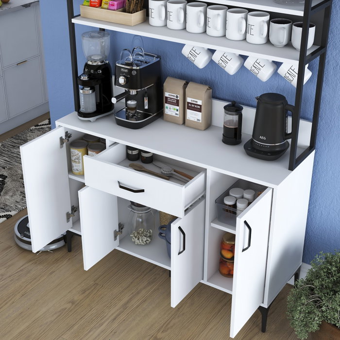 Hanah Home Armario Multiusos Blanco 120 cm Hanah Home Armario Multiusos Blanco 120 cm
